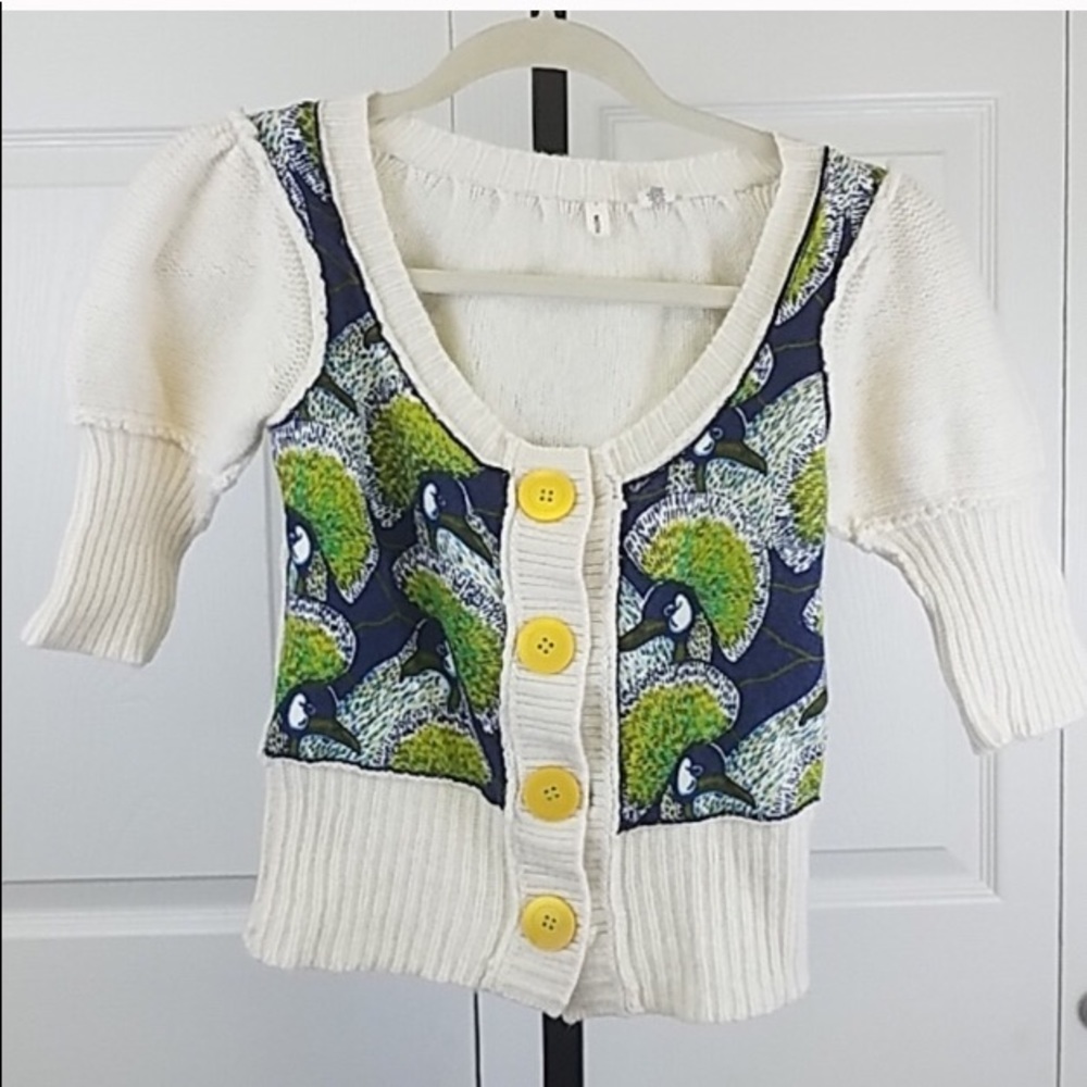 Anthropologie Moth Peacock Sweater